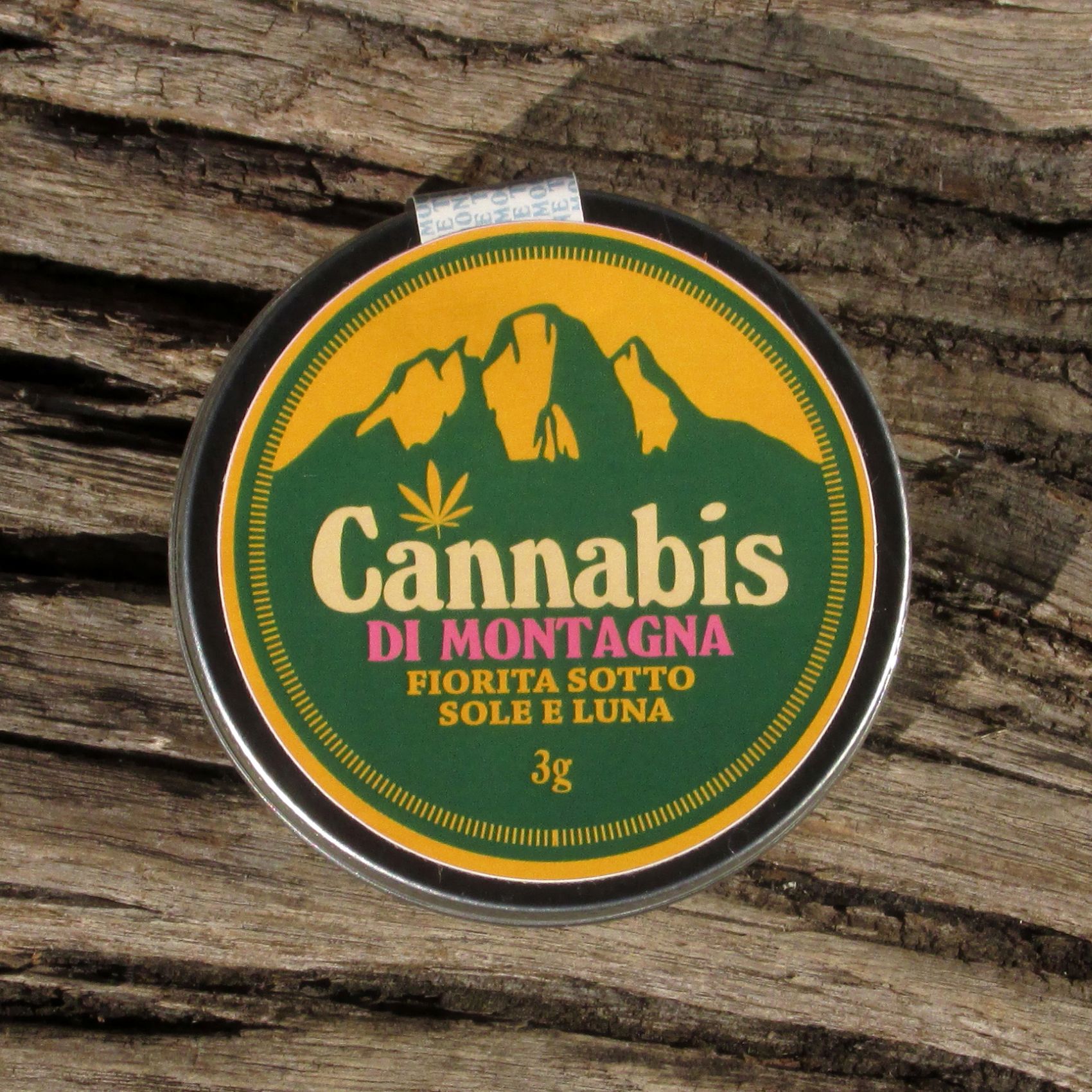 Cannabis di Montagna packaging designed by Studio Muti